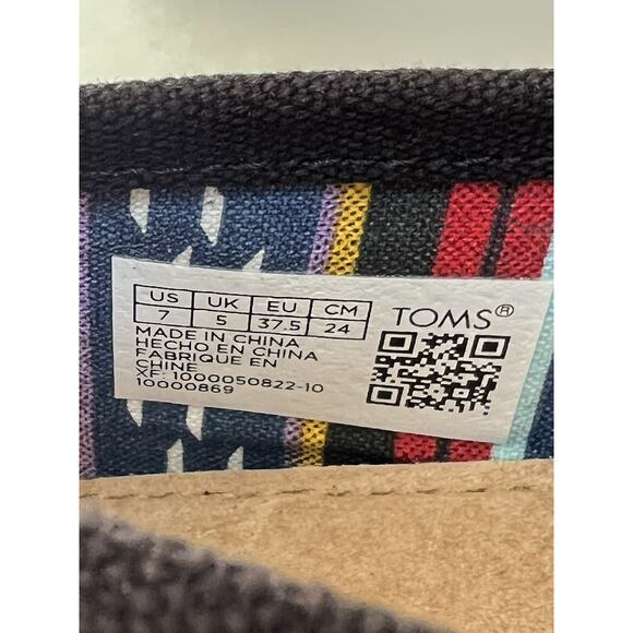 Toms Alpargata Black Canvas Women’s Size 7 - Picture 9 of 13